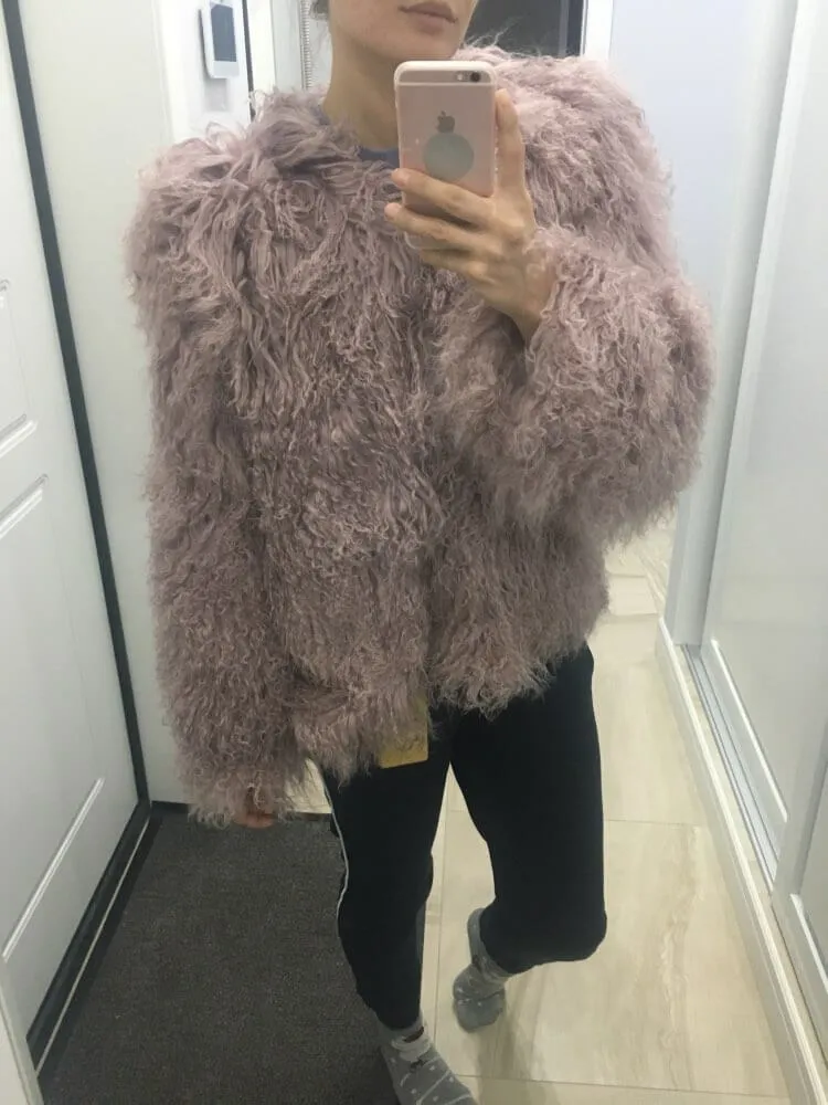 Lacy Real Fur Coat