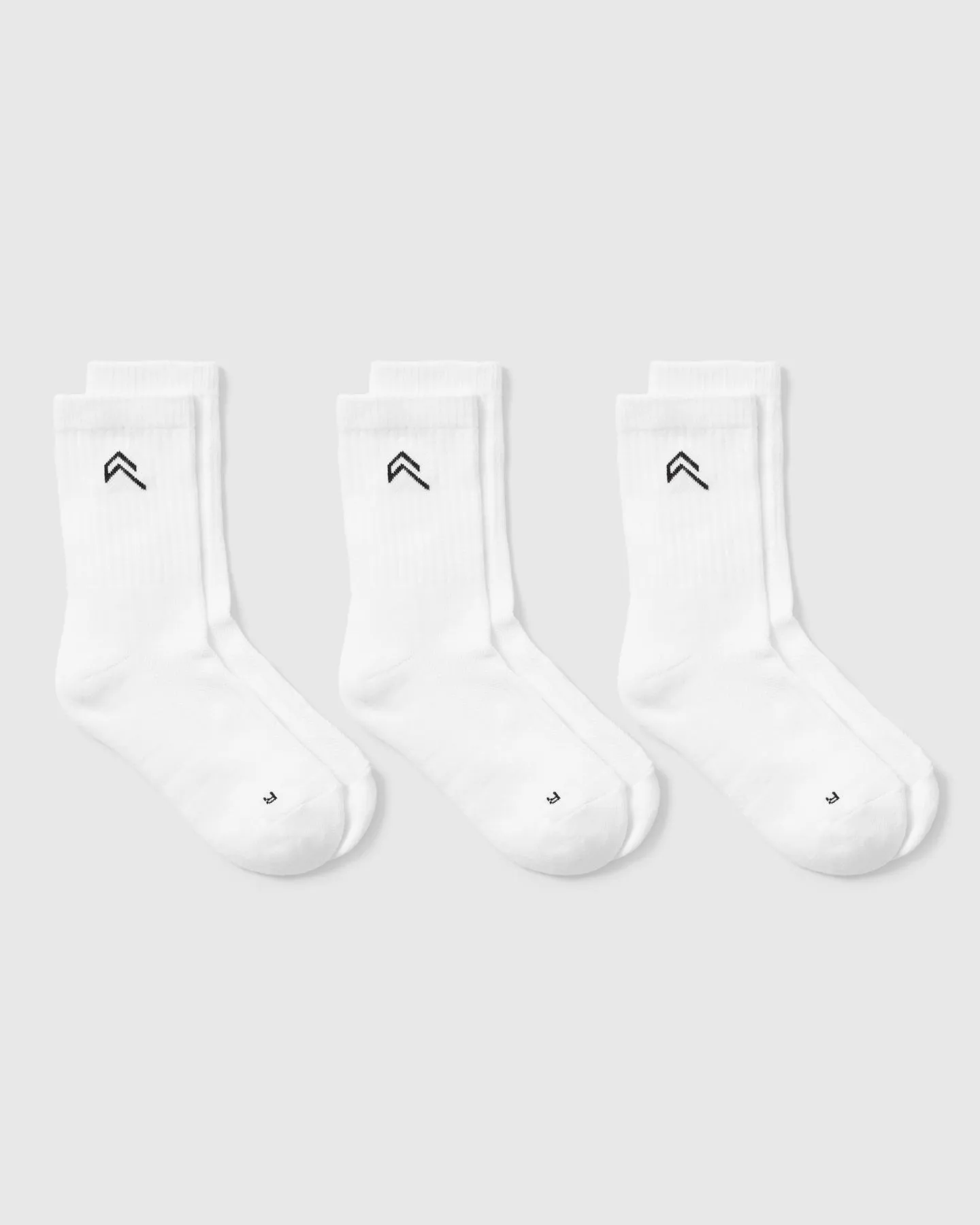 White and Black Crew Socks 3 Pack