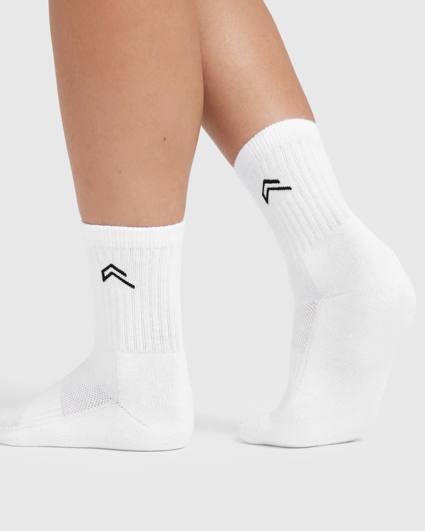 White and Black Crew Socks 3 Pack