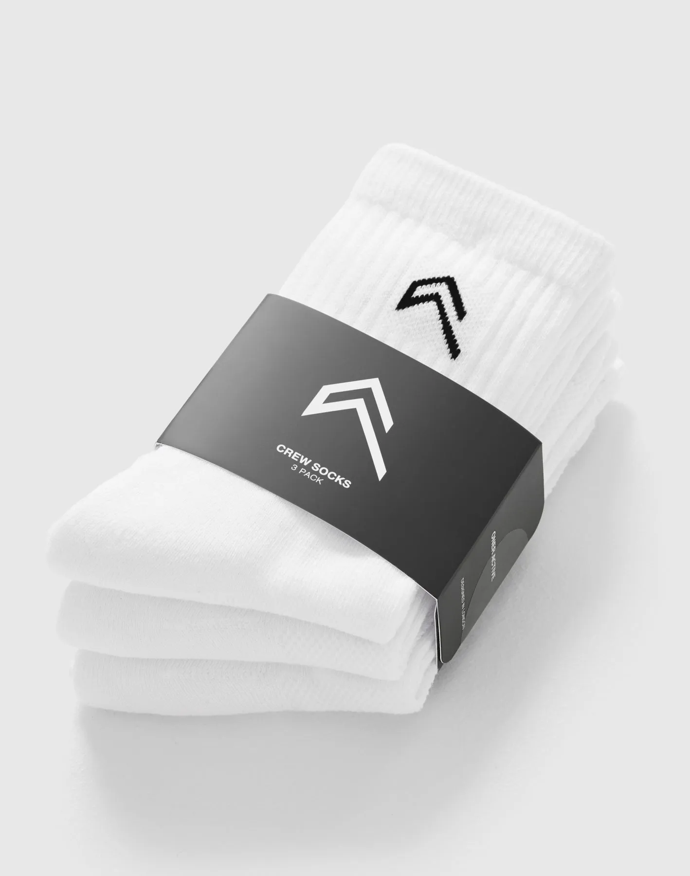 White and Black Crew Socks 3 Pack