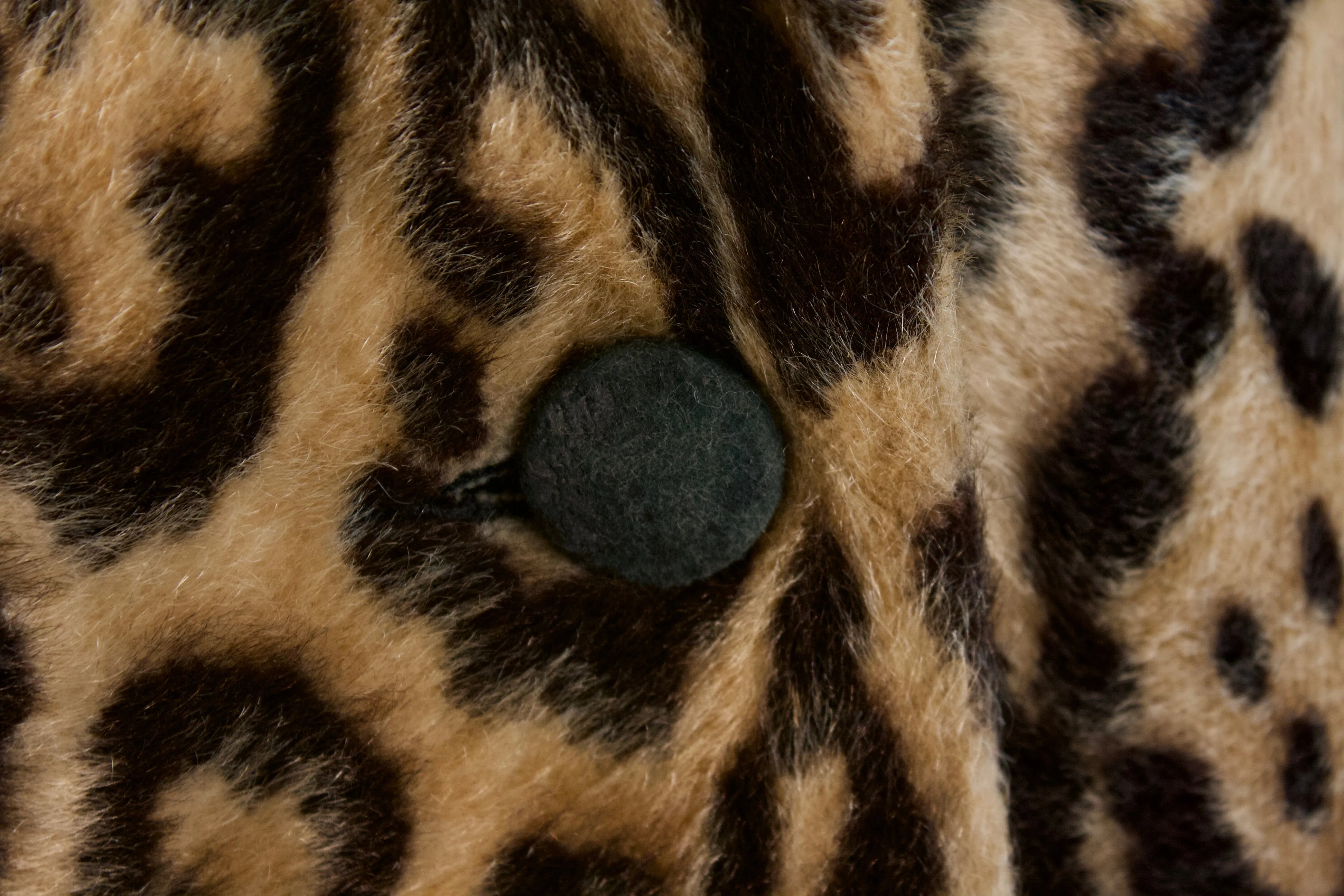 60's Vintage Faux Leopard Fur Coat