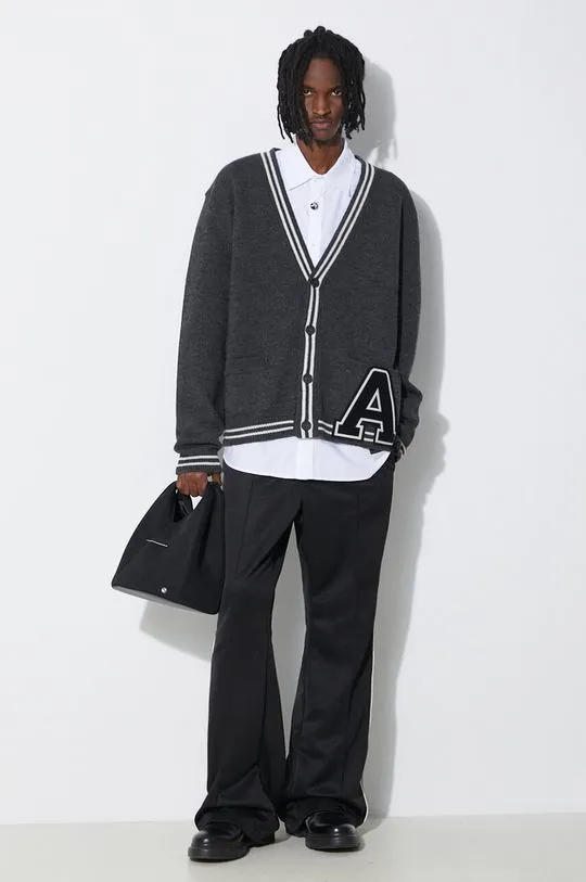 Gray A Patch Knit Cardigan - AMBUSH BMHB003S24KNI