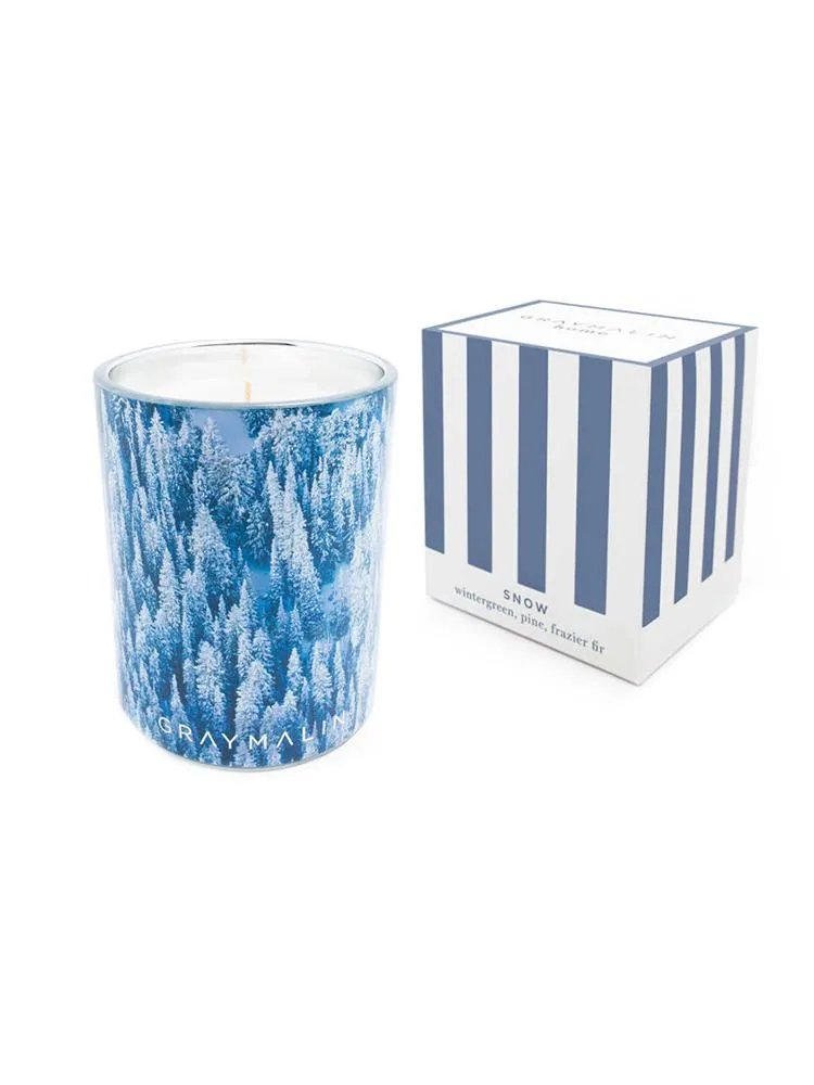 Aspen Trees Snow Candle