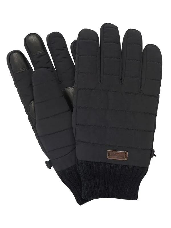 Barbour Banff Black Quilted Gloves