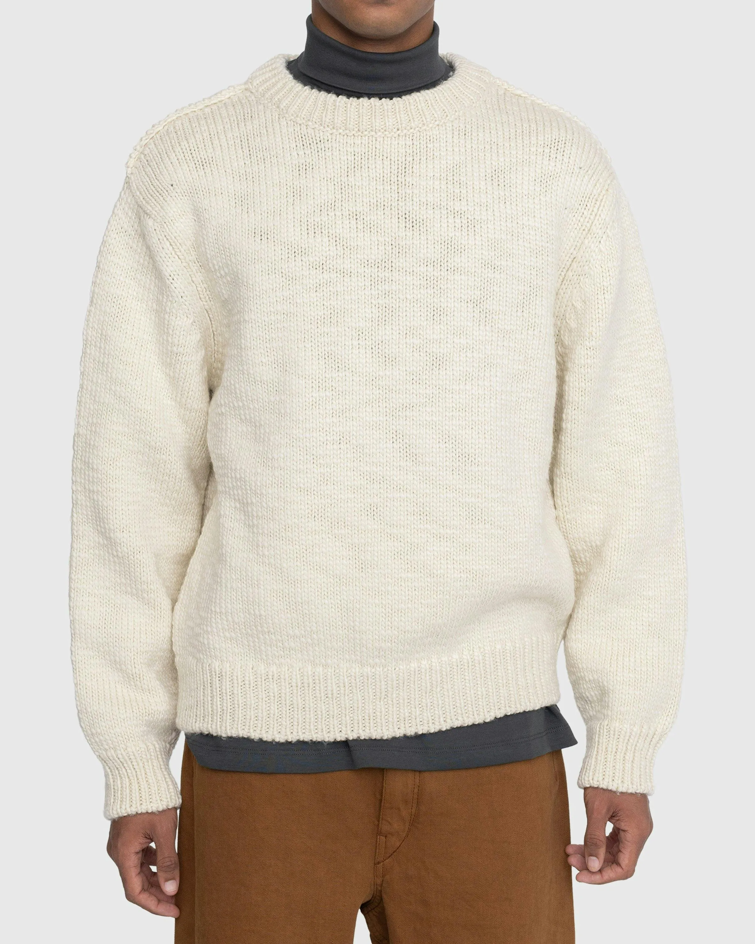 Beige Chunky Sweater by Lemaire at Highsnobiety Shop