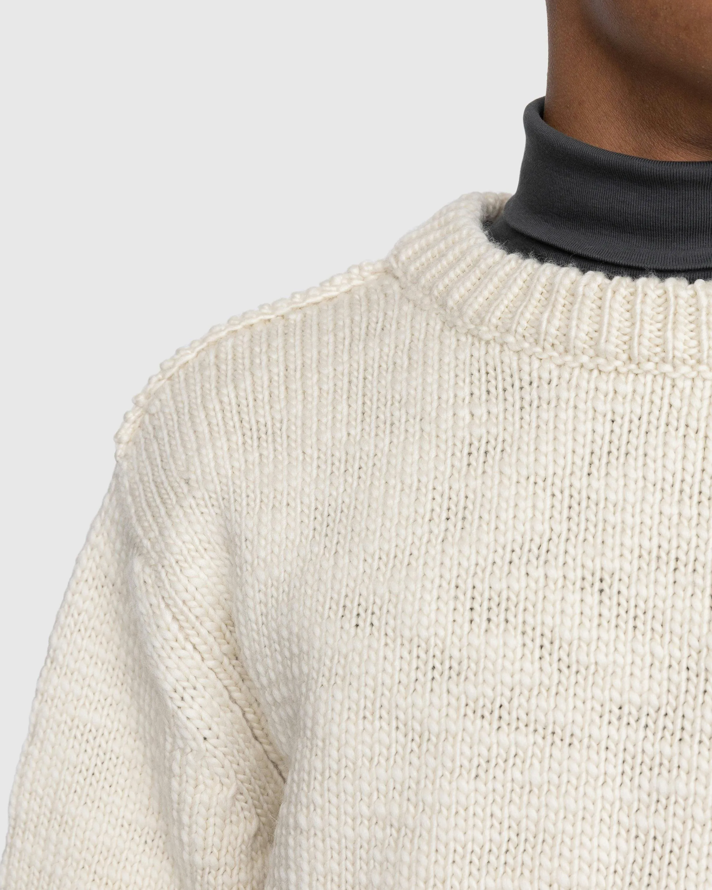 Beige Chunky Sweater by Lemaire at Highsnobiety Shop