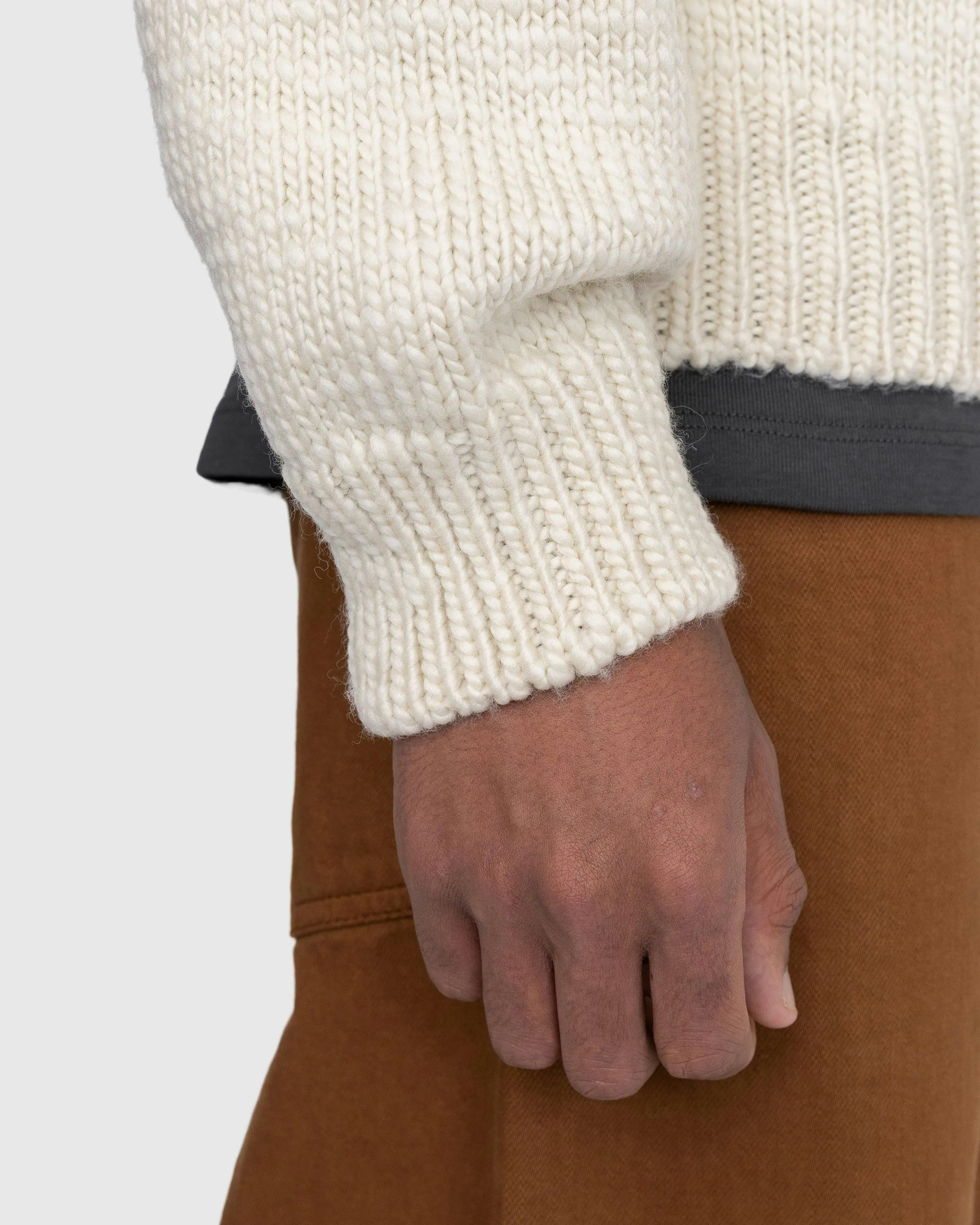 Beige Chunky Sweater by Lemaire at Highsnobiety Shop