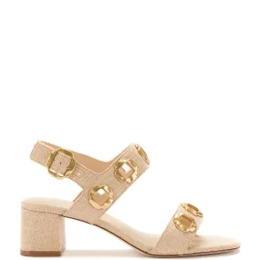 Beige Raffia Sandals