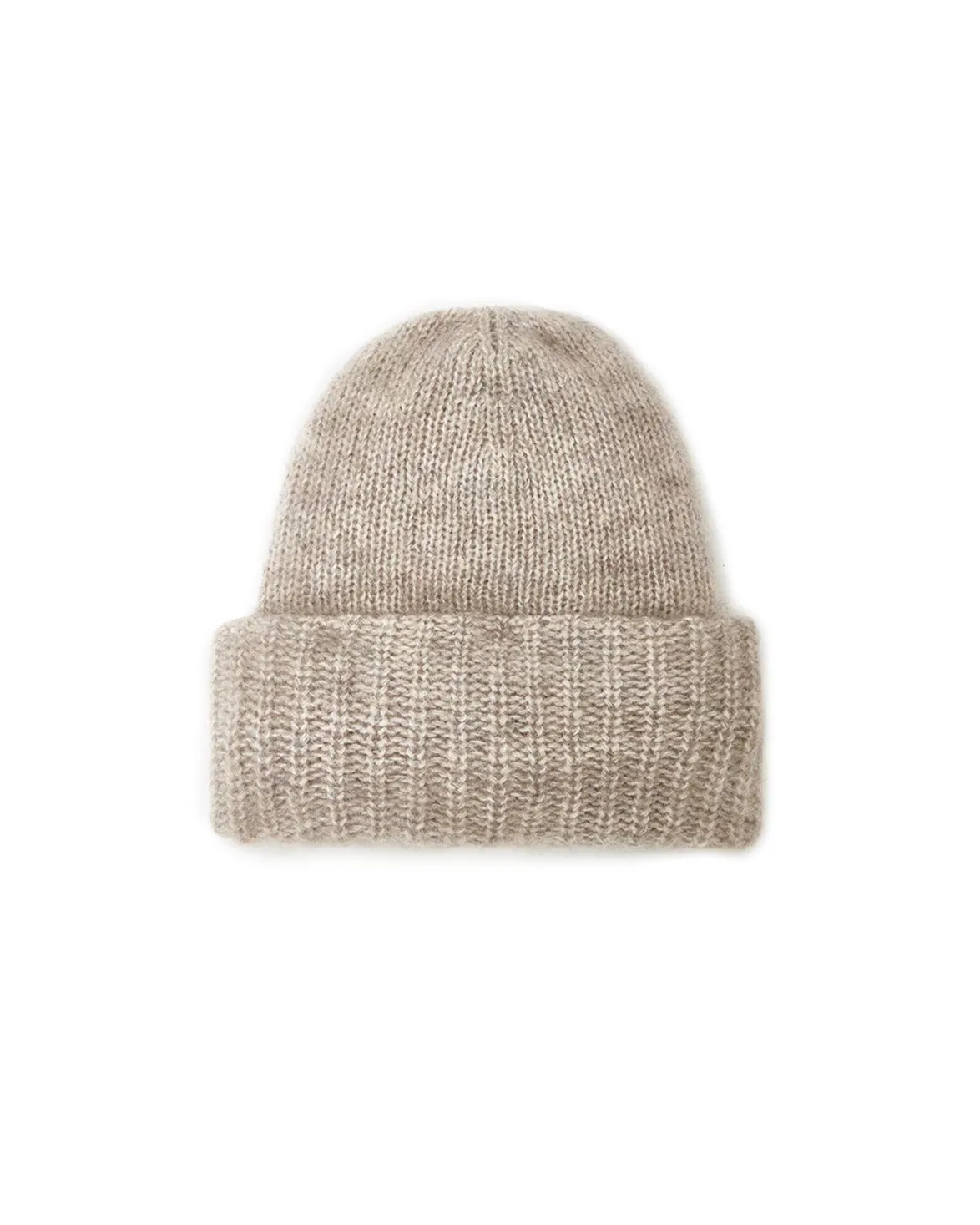 Light Beige Mohair Beanie