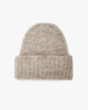 Light Beige Mohair Beanie