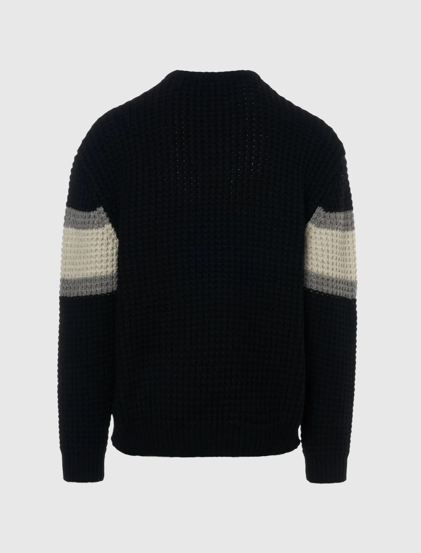 Black chunky knit sweater by PLEASURES TWITCH