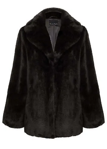 Black Faux Fur Coat