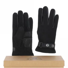 Black Fenland Suede Gloves - Style FEN-1003