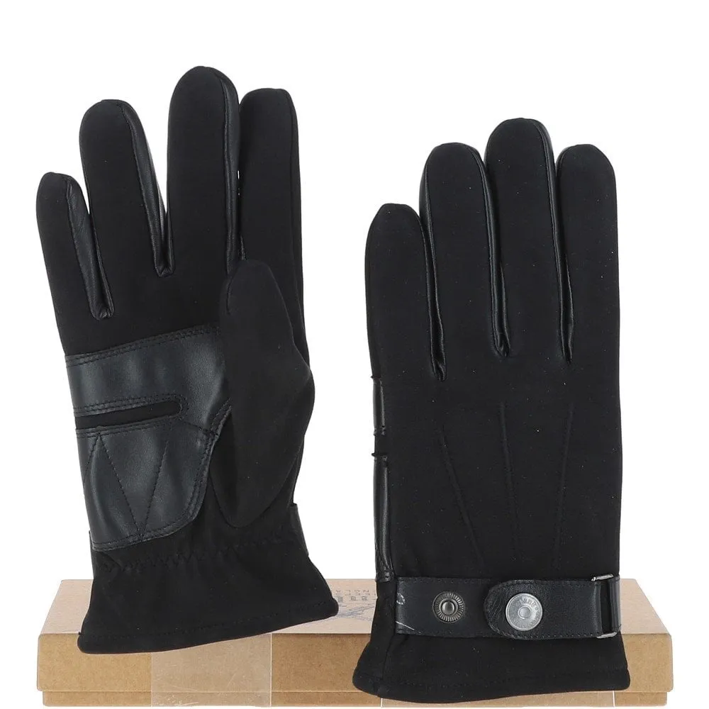 Black Fenland Suede Gloves - Style FEN-1003