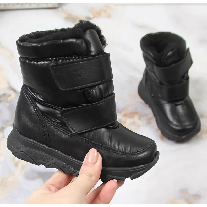 Black Waterproof Membrane Snow Boots