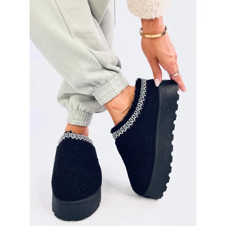 Black Lamb Fur Winter Boots