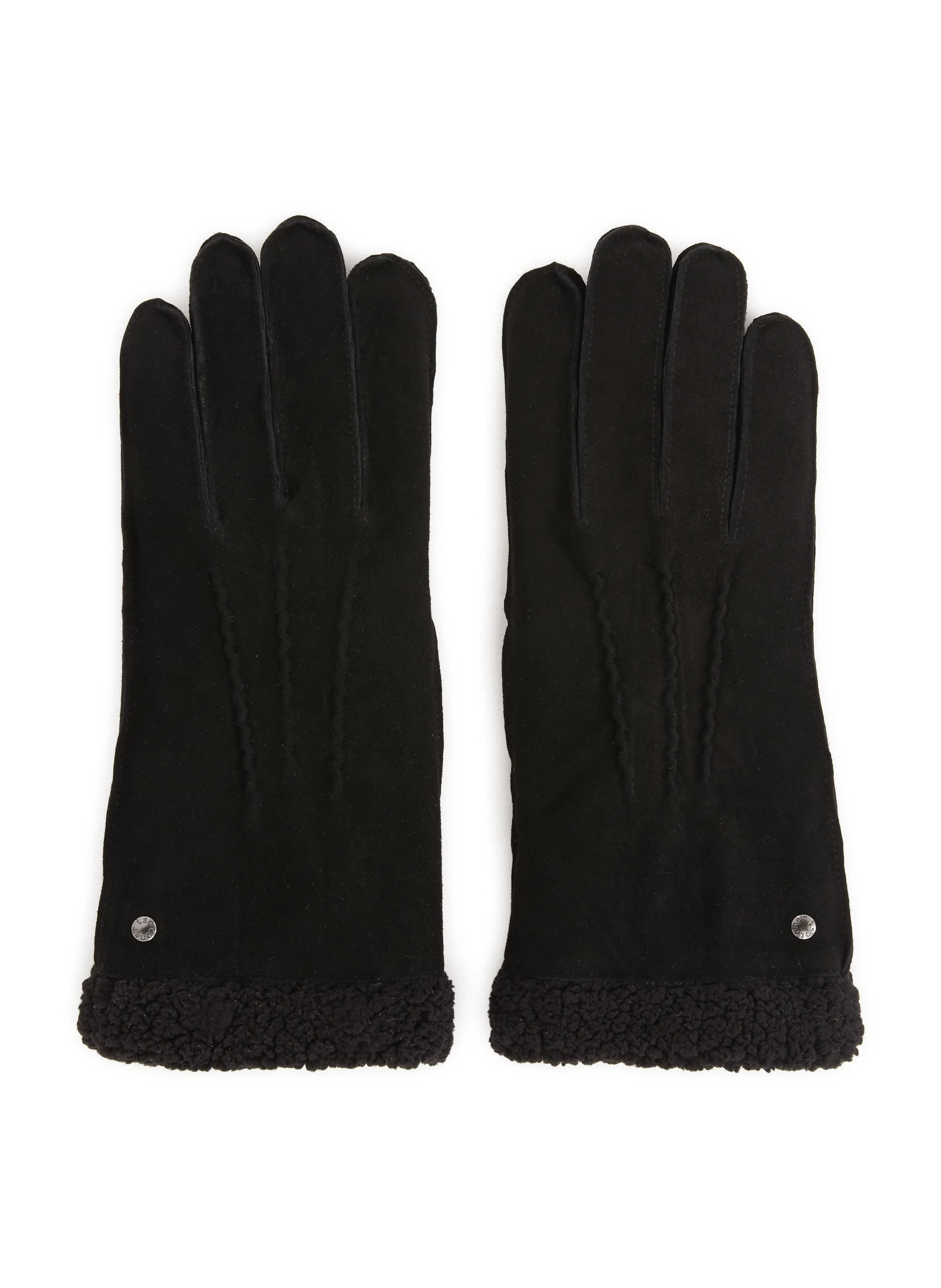 Black Leather Gloves by ISOTONER