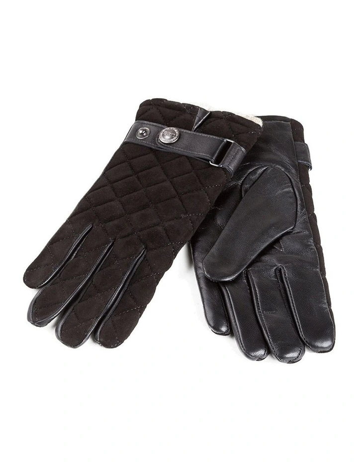 Black Quilted Gloves