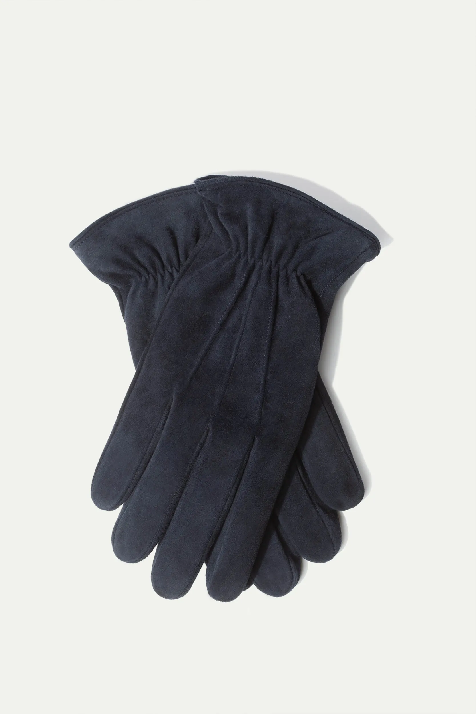 Blue Cashmere Suede Gloves