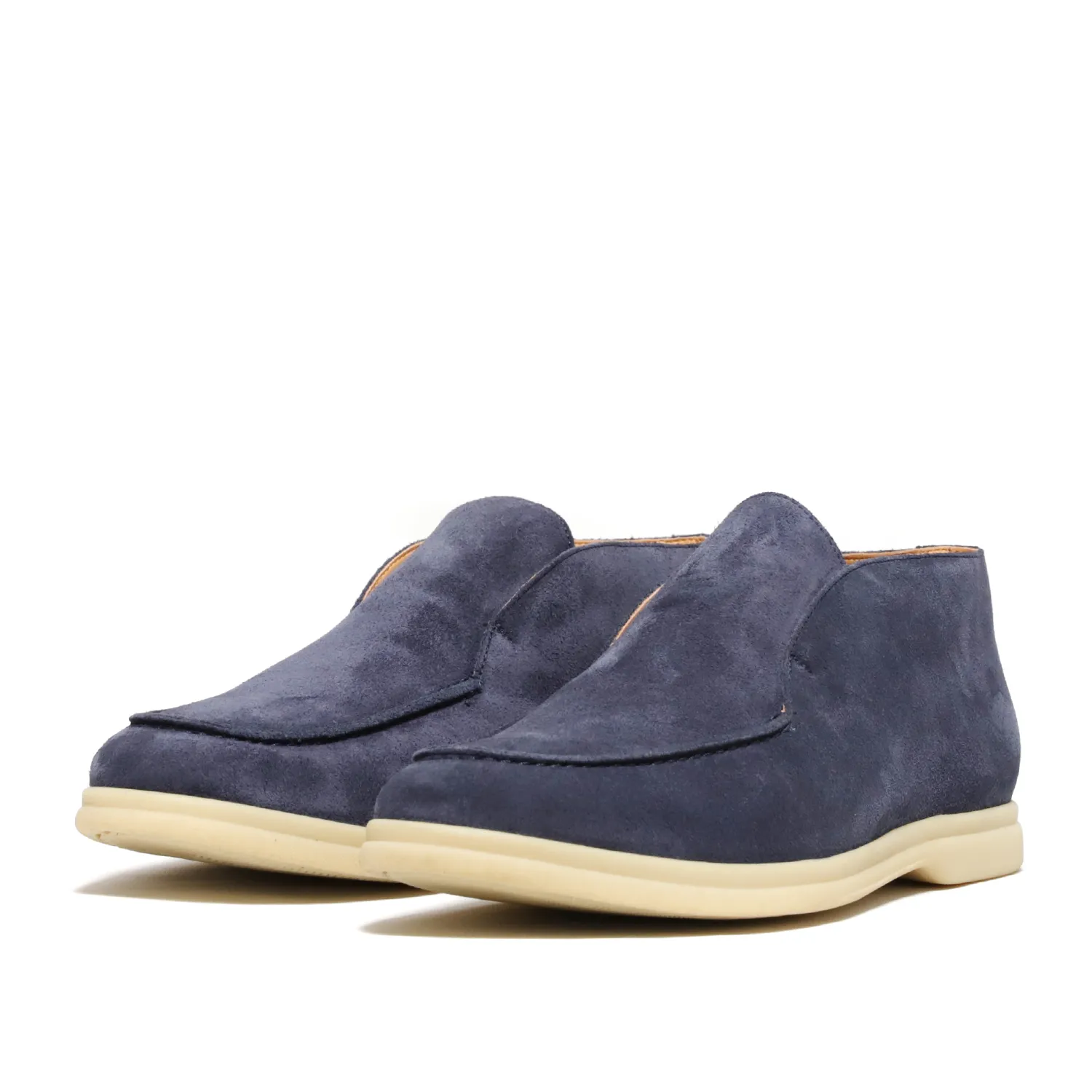 Blue Suede Slip-On Shoe