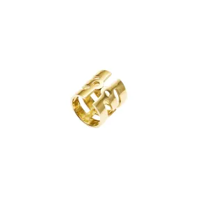 Hangman Ring Brass Gold Plate