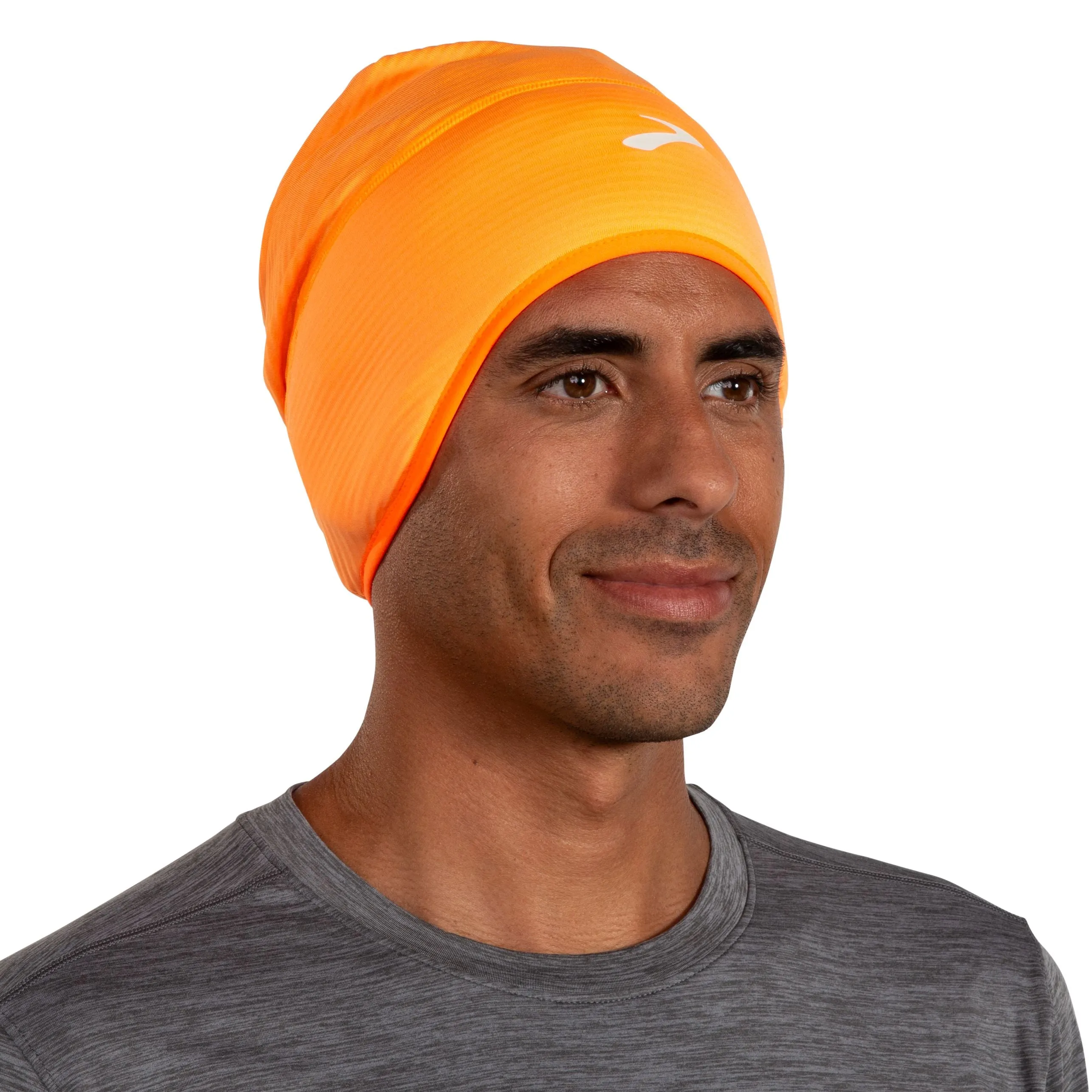 Brooks Unisex Thermal Beanie with Notch Design in Flicker/Fluoro Flash