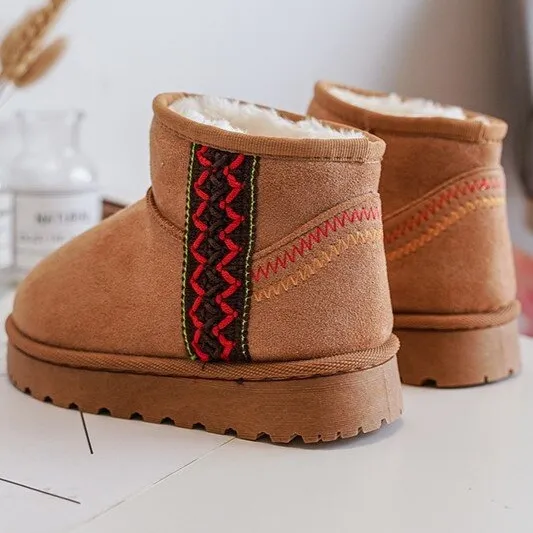 Brown Camel Leonora Kids Snow Boots