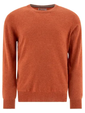 Brunello Cucinelli Luxury Cashmere Sweater in Orange