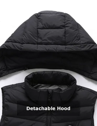 Bundle Deal Men's Heated Down Vest 7.4V With Detachable Hood & Women - Shop Now