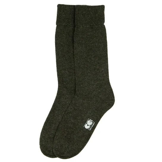 CC41 Dark Green Wool Socks