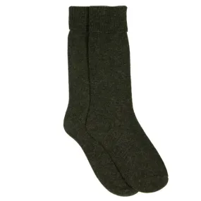 CC41 Dark Green Wool Socks