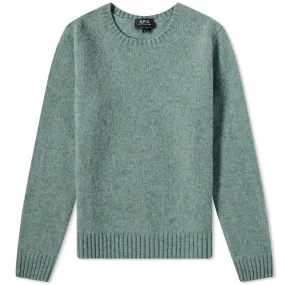 Chunky Crew Knit Blue Grey