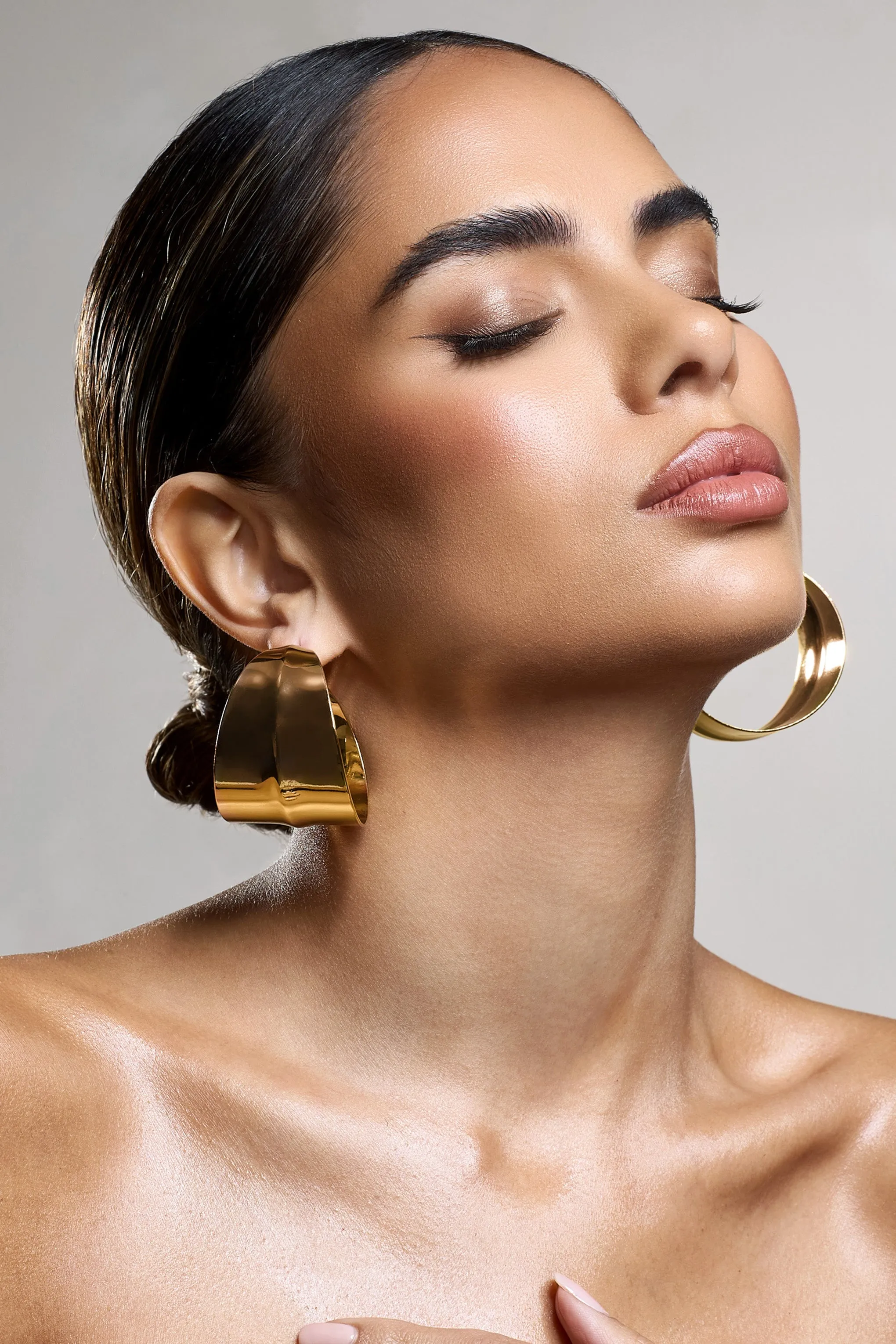 Statement Gold Amberly Chunky Hoop Earrings