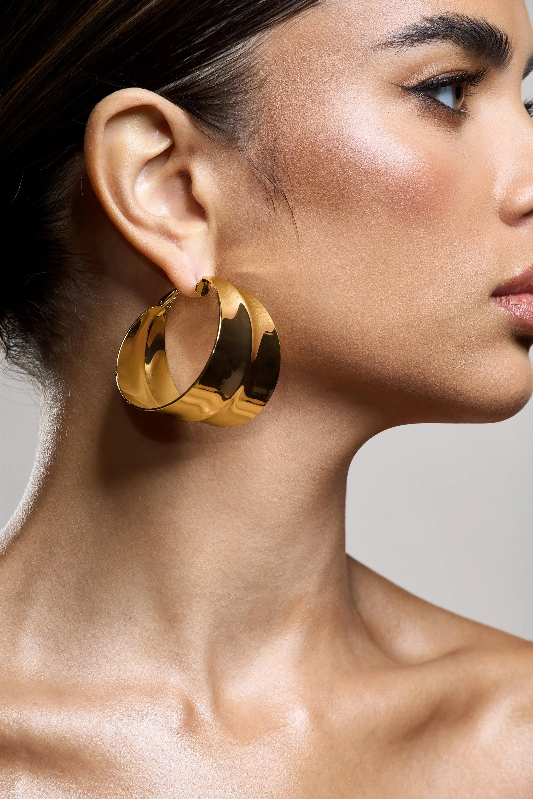 Statement Gold Amberly Chunky Hoop Earrings