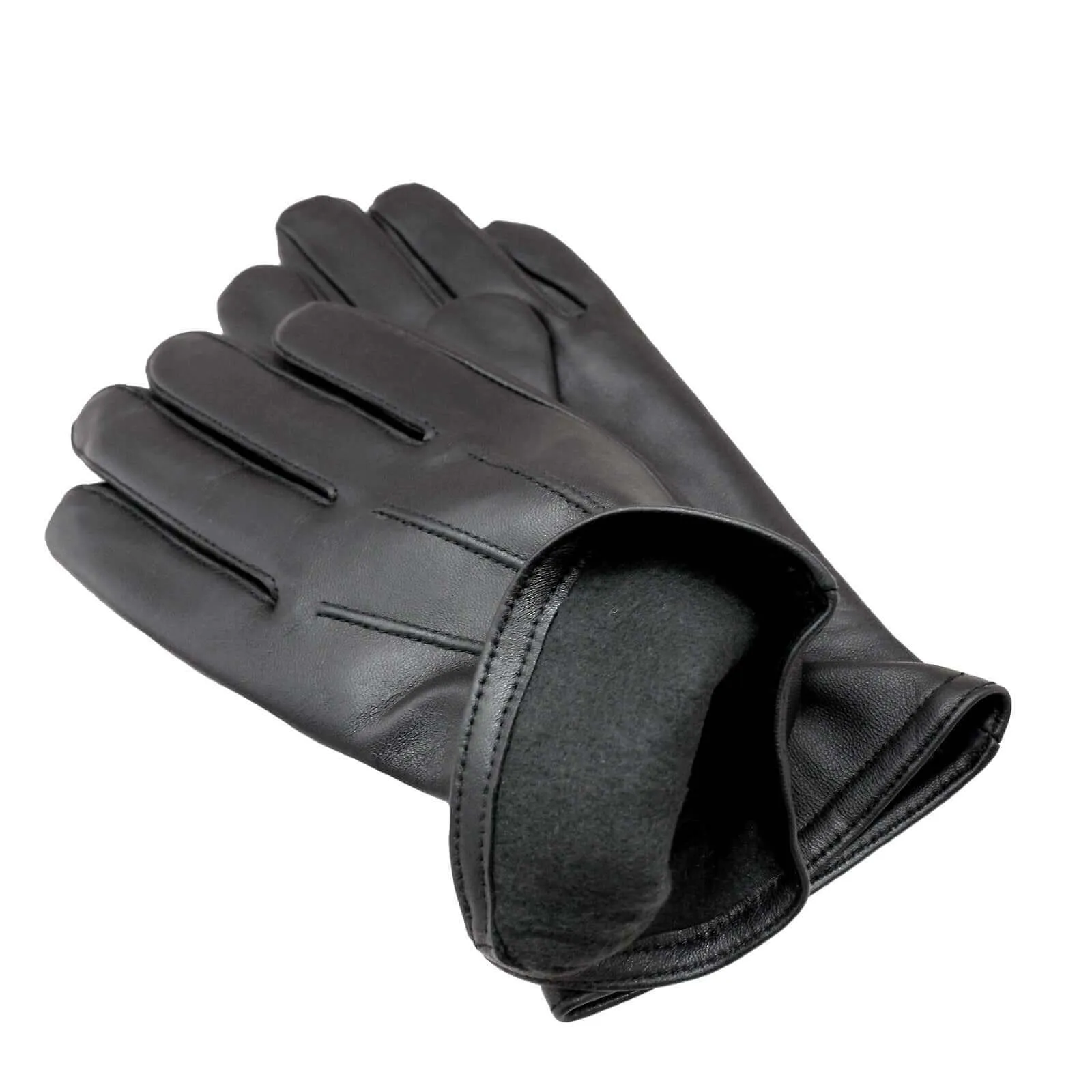 Black Leather Gloves