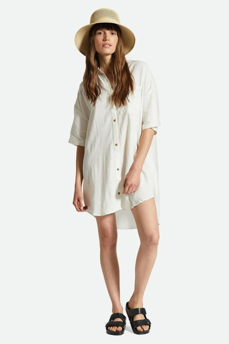 Condesa Linen Off White Shirtdress