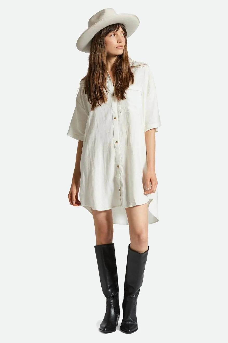 Condesa Linen Off White Shirtdress