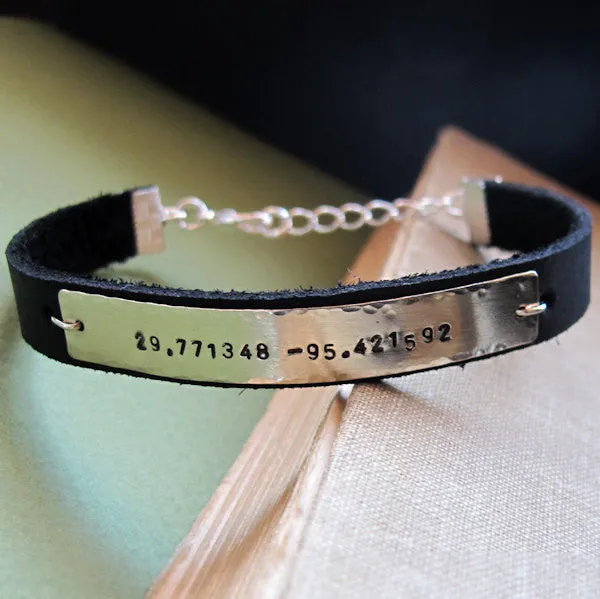 Custom Jewish Prayer Leather Bracelet