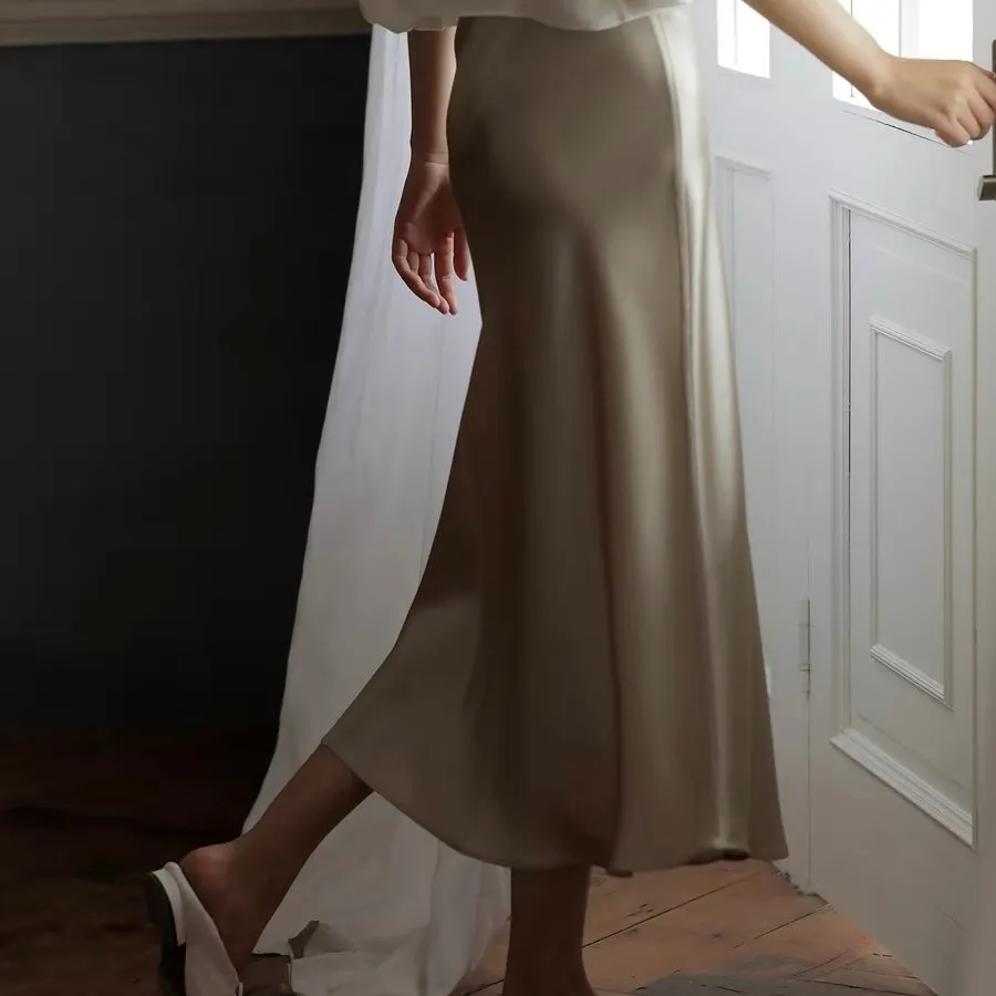 Maxi Satin Skirt