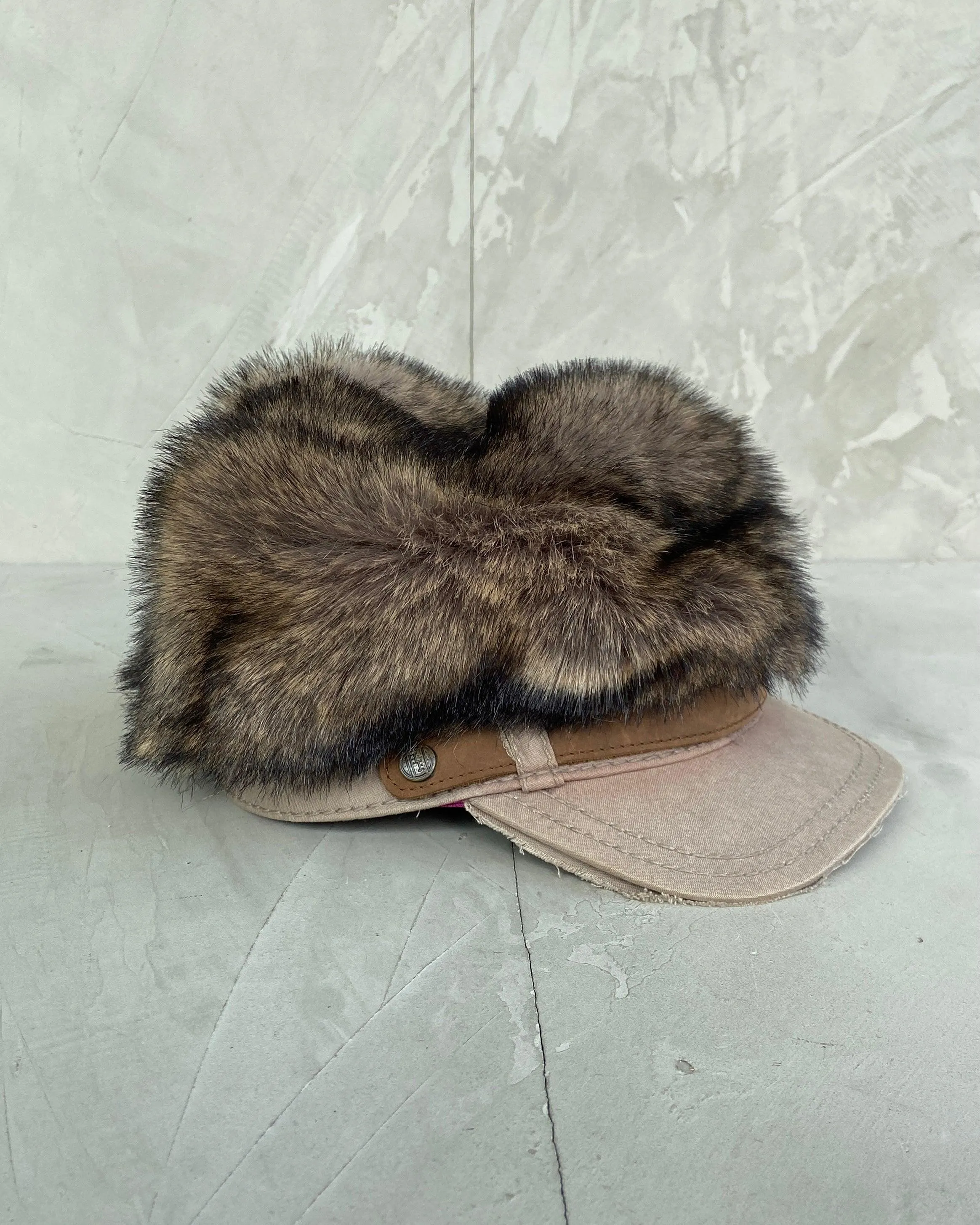 DIESEL 2000s Faux Fur Hat