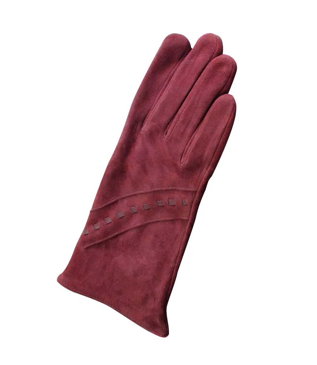 Eastern Counties Leather Womens Sian Suede Gloves (Oxblood) - UTEL273