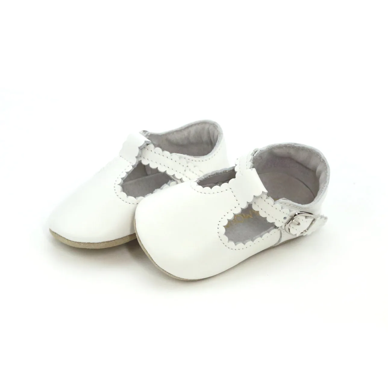 Infant Girls' Elodie Scalloped T-Strap Mary Jane Crib Shoe