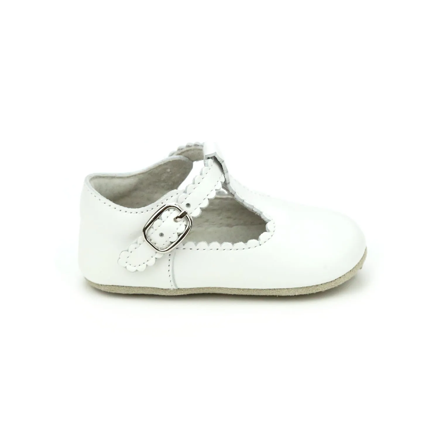 Infant Girls' Elodie Scalloped T-Strap Mary Jane Crib Shoe