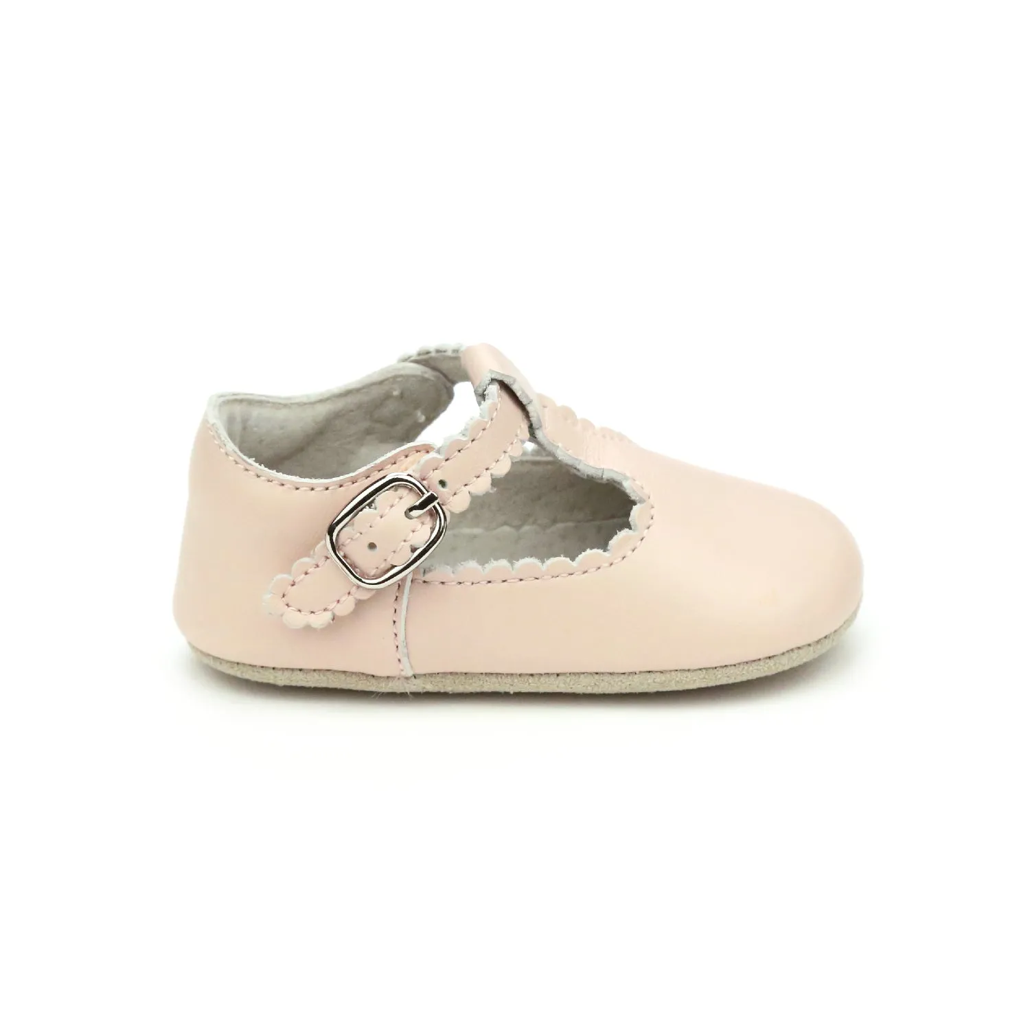 Infant Girls' Elodie Scalloped T-Strap Mary Jane Crib Shoe