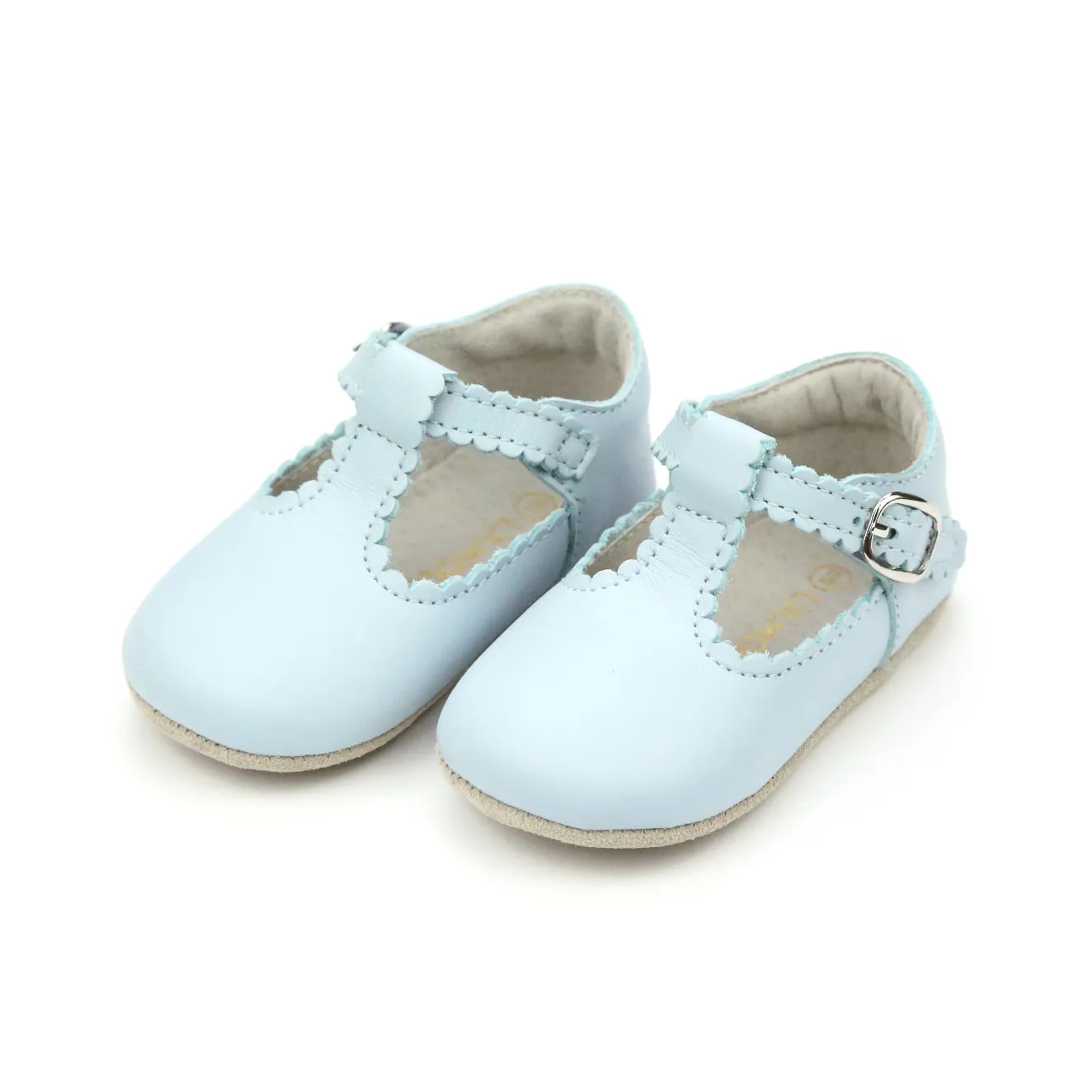 Infant Girls' Elodie Scalloped T-Strap Mary Jane Crib Shoe