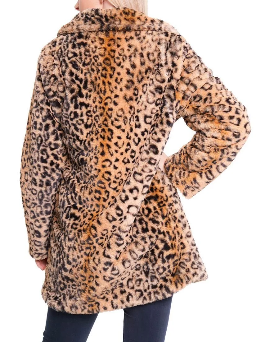 Faux Fur Plush Longline Coat