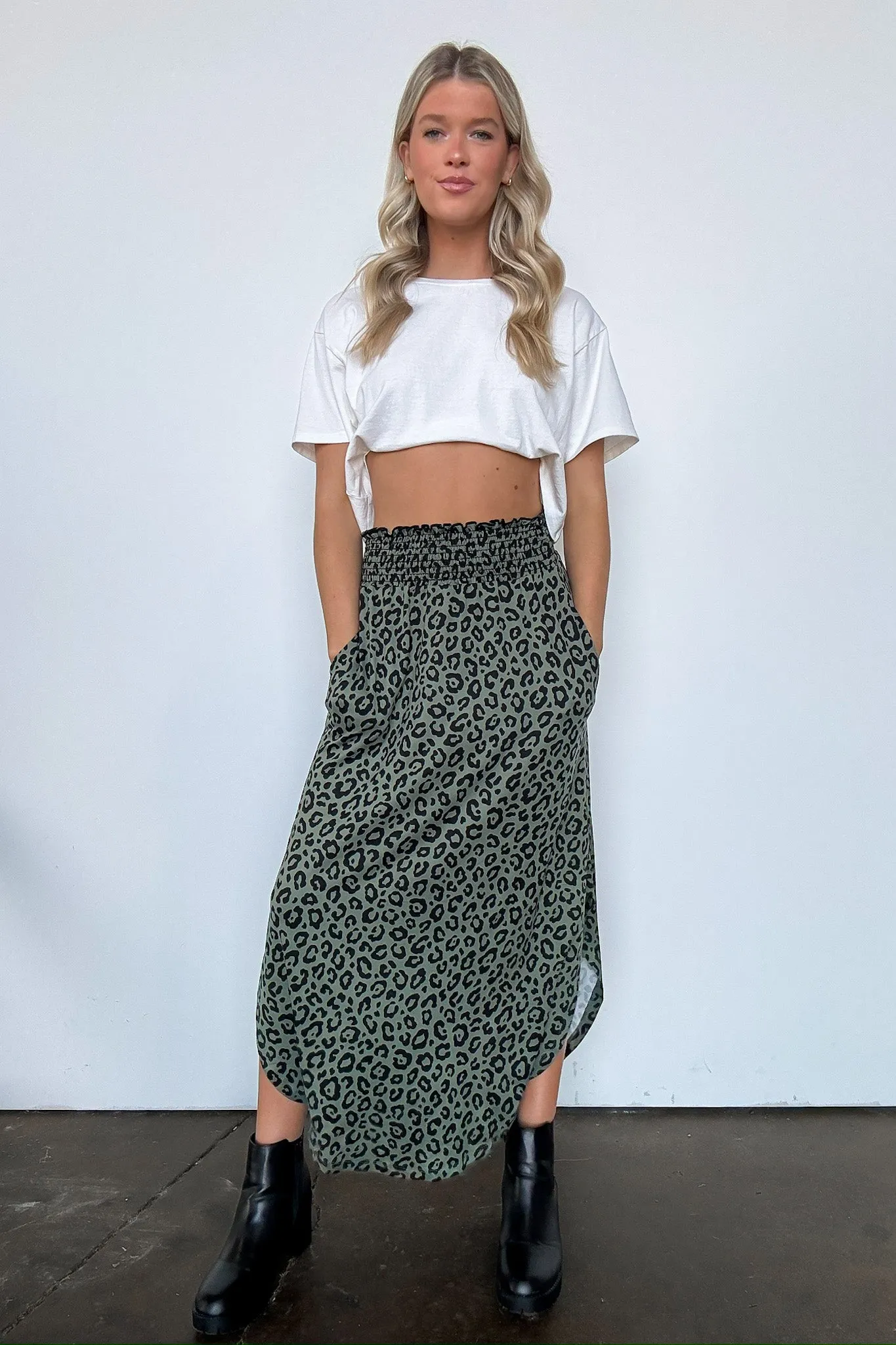 Final Sale Wild Side Animal Print Maxi Skirt