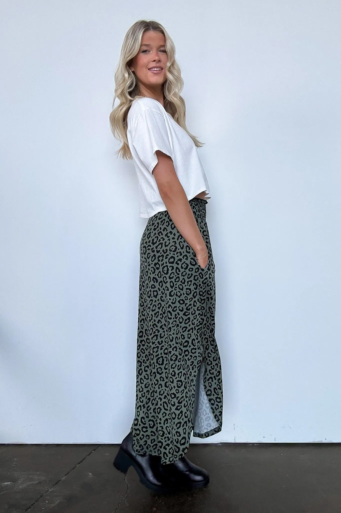 Final Sale Wild Side Animal Print Maxi Skirt