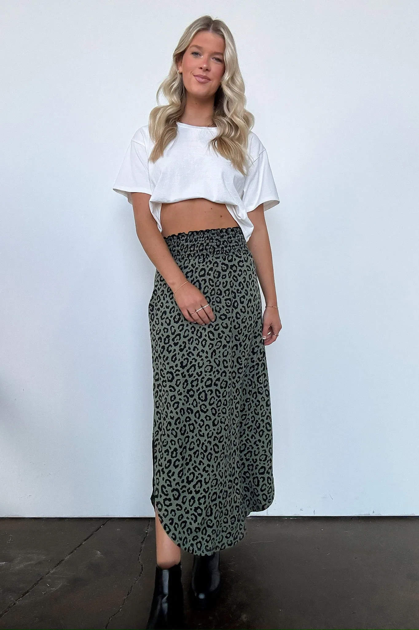 Final Sale Wild Side Animal Print Maxi Skirt