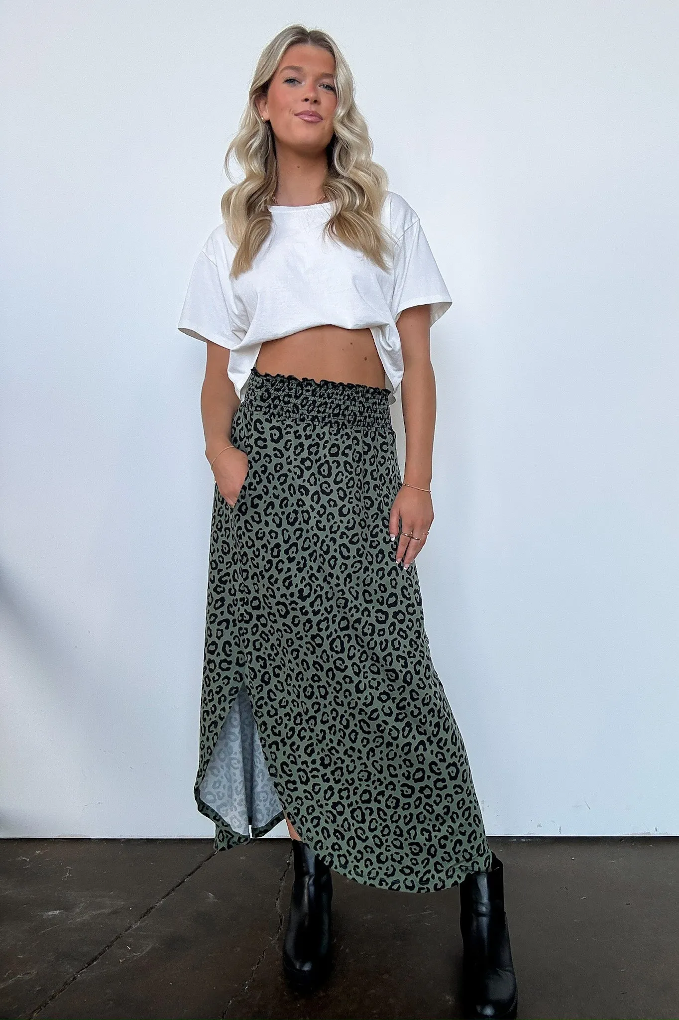 Final Sale Wild Side Animal Print Maxi Skirt